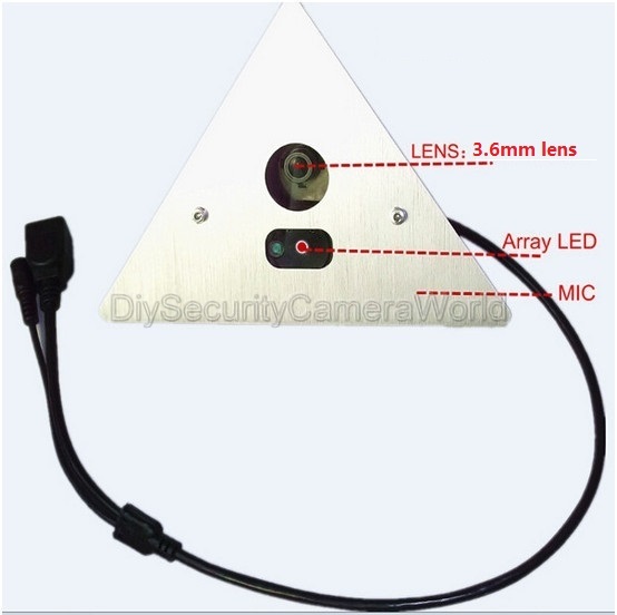 1920 x 1080 HD IP Corner Mount Security Camera 2.8mm Wide Angle Lens, Array LED