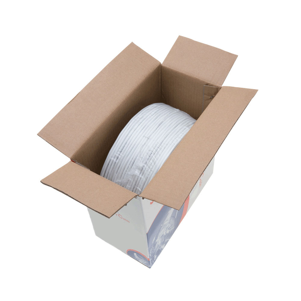 500FT 18/2 AWG Solid Alarm Wire Cable CCA Unshielded White for Security System