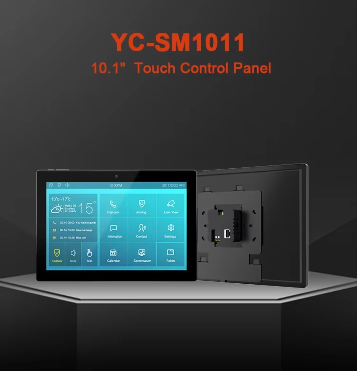 Industrial 10.1inch Android11 Tablet Display RK3568 Touch Screen Wall Mount