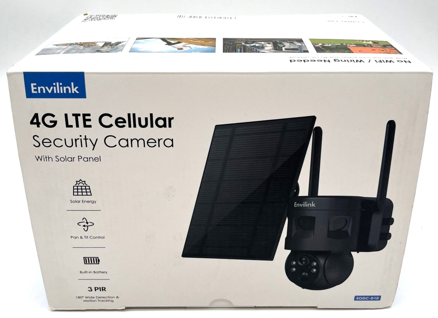 Envilink EODC-D10 4G LTE Cellular Home Security Camera With Solar Panel EODC-D10