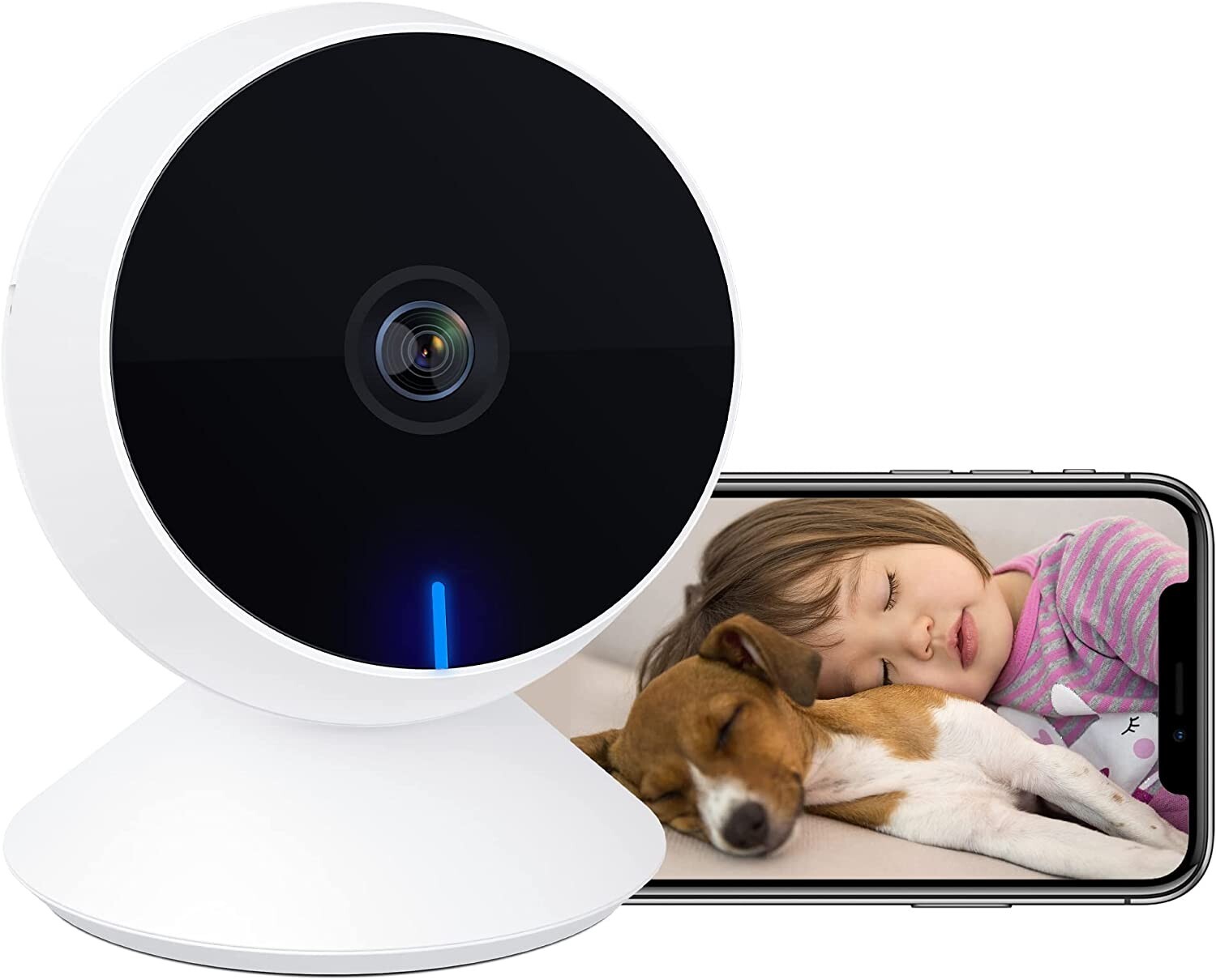 M1 Full HD 1080P Indoor Camera w/Night Vision 2-way Audio Alexa & Google