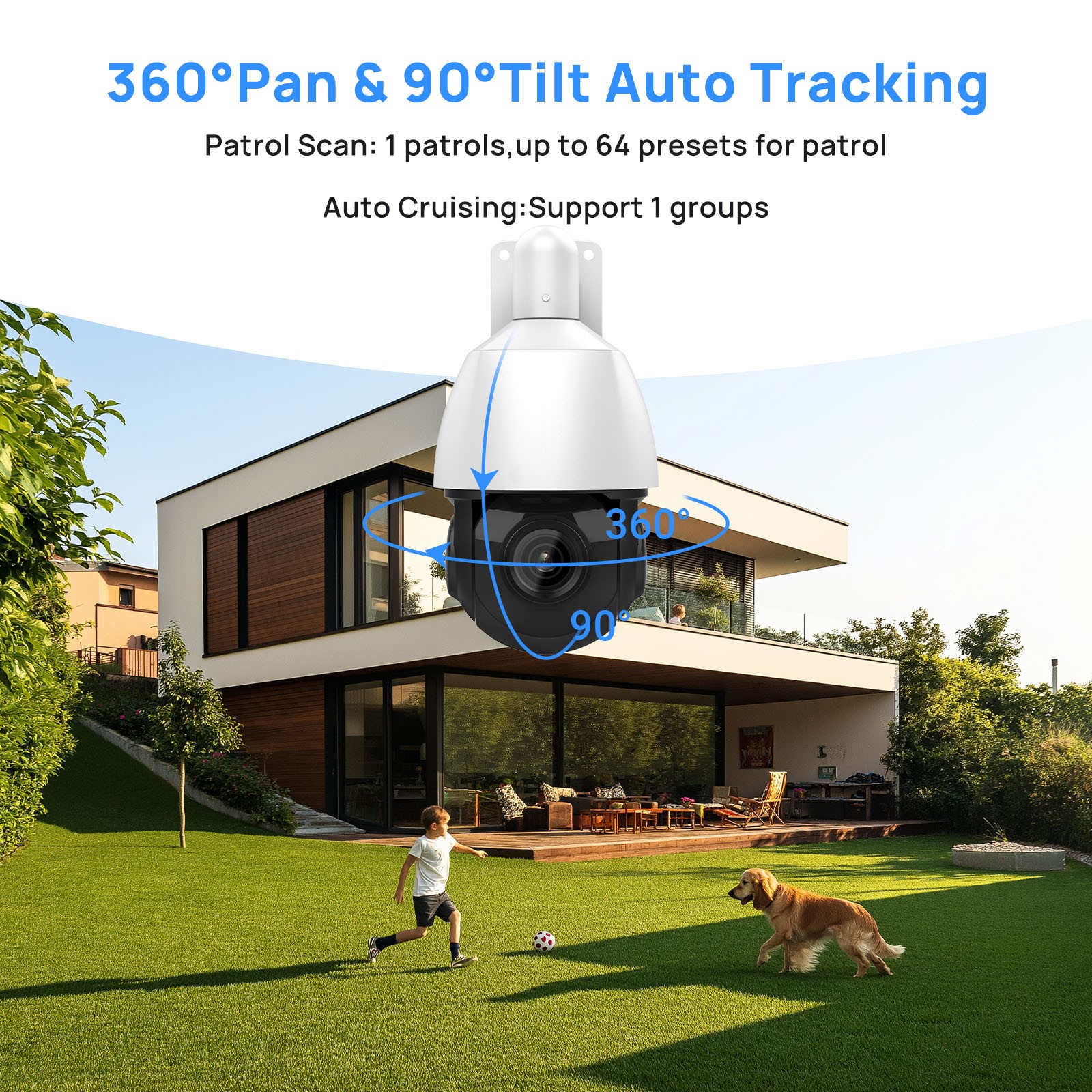 VIKYLIN 25×ZOOM 360 degree IR50M 8MP 4K ptz CAMERA Viewer App POE Tracking lot