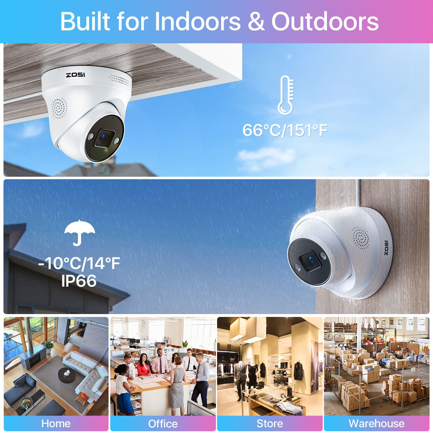 ZOSI 8CH 4K 5MP/8MP POE Security Camera System NVR CCTV Audio AI Detect IR Night