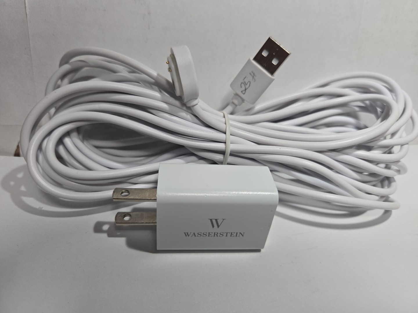 Wasserstein/Arlo Ultra/2, Pro 3/4 25ft Charging Cable And Power Adapter White