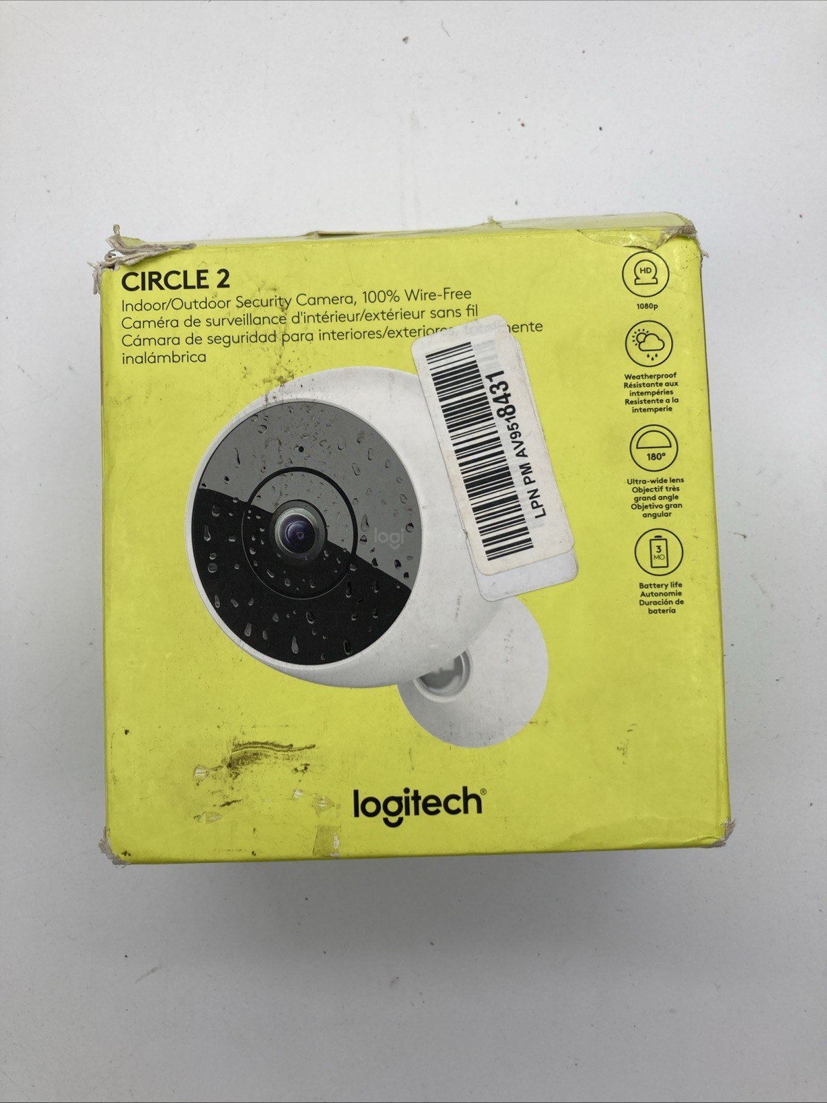 Logitech Circle 2 WIRED WiFi Security Camera Indoor/Outdoor 2017 –