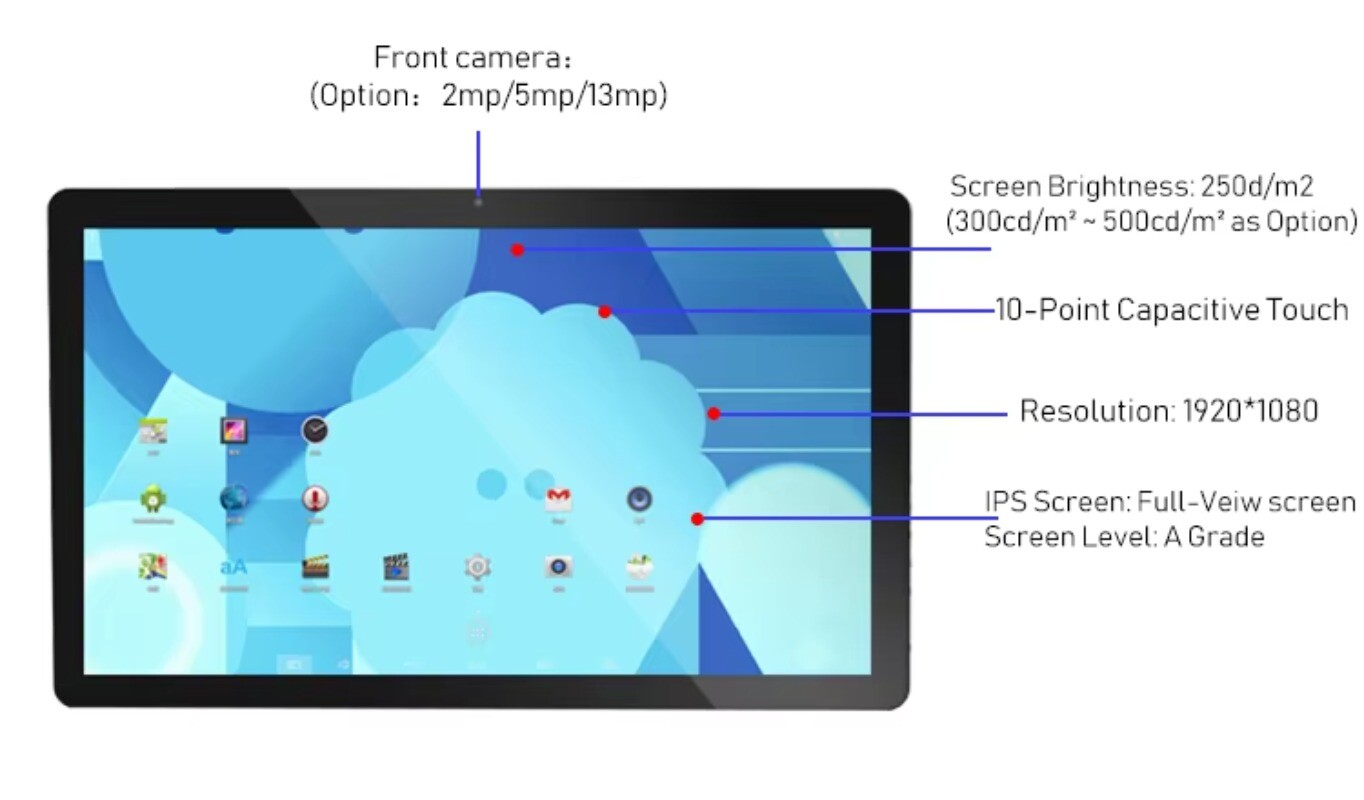 21.5 Inch Android Quad-Core 2.0 GHz Processor Tablet with 16GB Storage WiFi