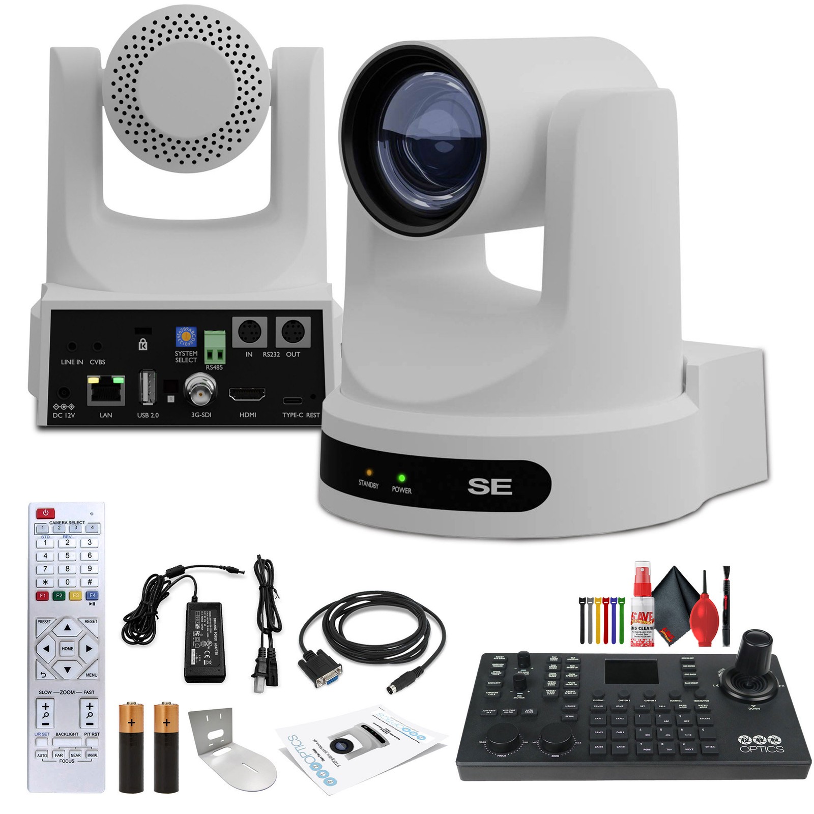 PTZOptics Move SE PTZ Camera with 30x Optical Zoom + PTZOptics SuperJoy PTZ