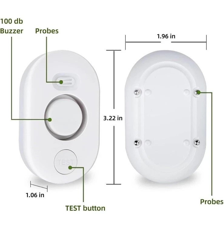 Water Leak Detectors for Home,Water Sensor Alarm WD60 (5 Pack) Alarm Volume100db