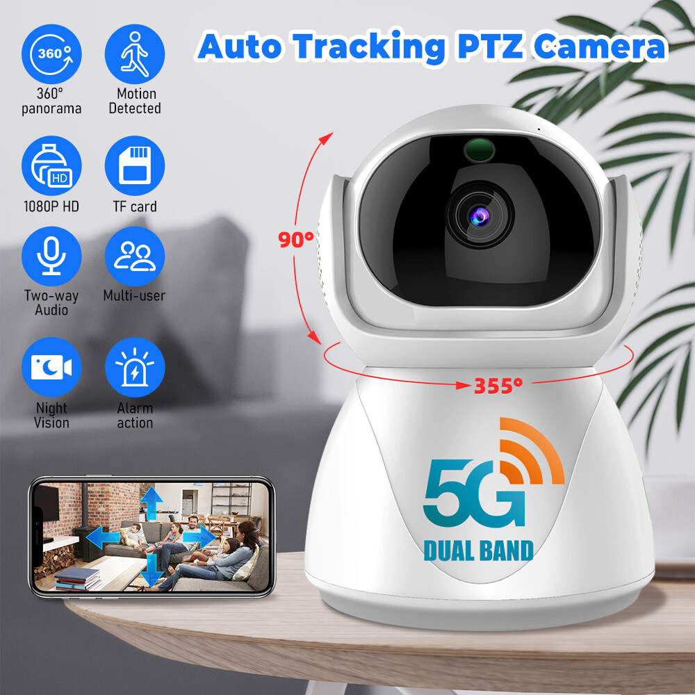 2K PTZ Security Camera for Baby Monitor Dog Camera Motion Detection Night Vision