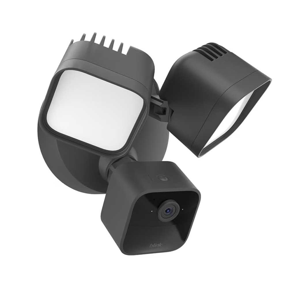 Blink Wired Floodlight Camera, 2600 Lumens, HD, Alexa, 1 Camera (Black)