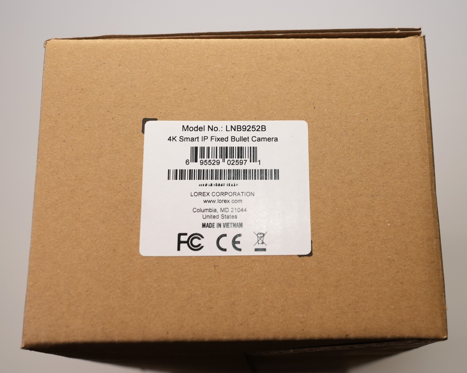 Lorex 4K Ultra HD Nocturnal Smart IP Bullet Camera 30FPS Audio LNB9252B