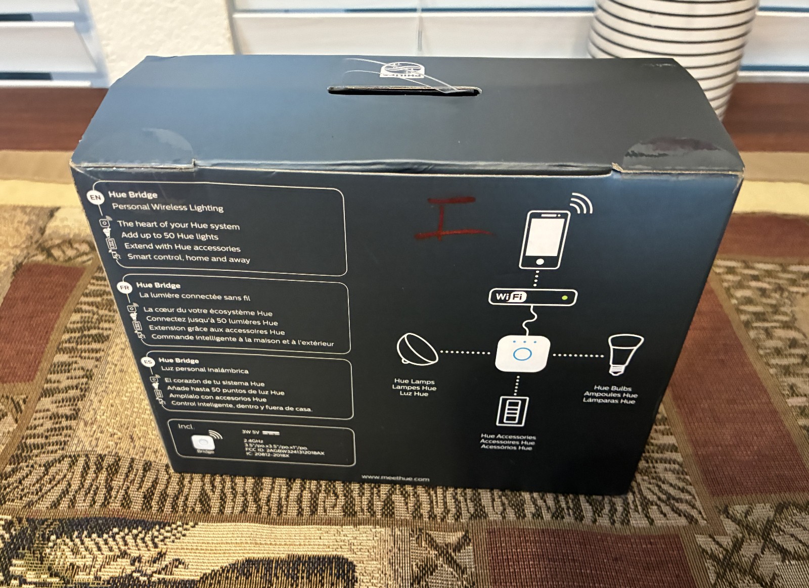 Philips Hue Bridge Smart Home Wireless Lighting Hub 2.0 458471 Brand New Sealed