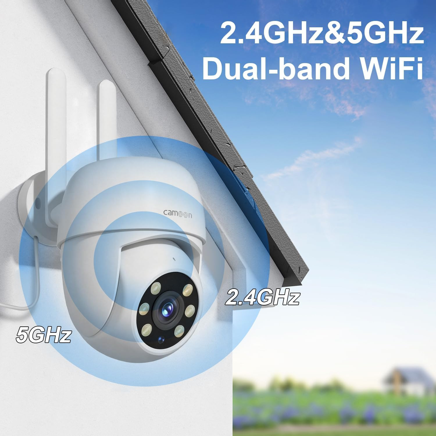 WiFi Security Camera Outdoor Wired, 2.4/5GHz Wi-Fi Camera for Home Security, Aut