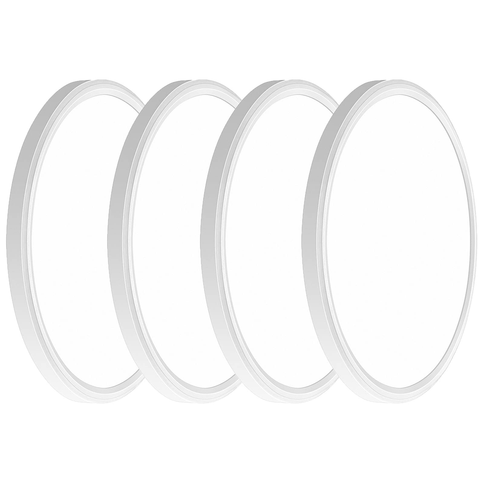 4PACK 3200lm LED Flush Mount Ceiling Light, Super Slim 12 12in-4Pack, White