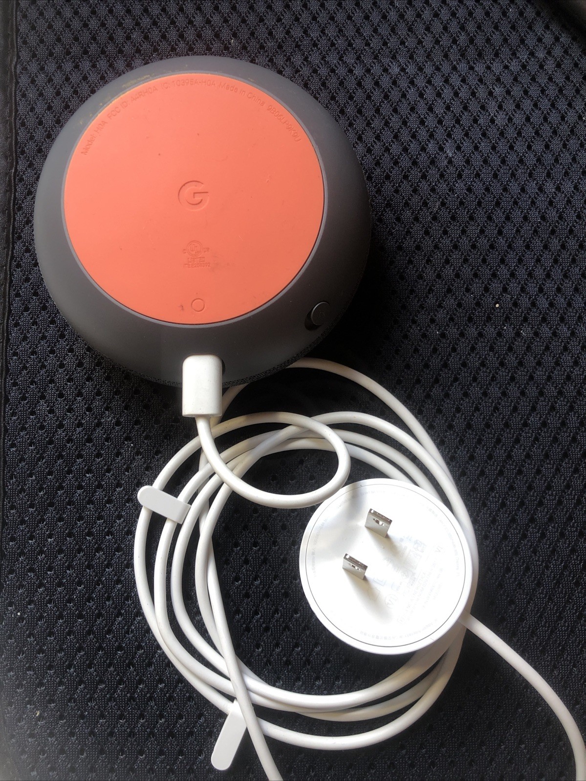 Google Home Mini Smart Speaker – Charcoal & Orange