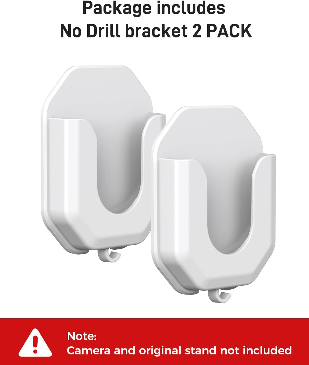 No Drill Ring Indoor Cam Adhesive Wall Mount Bracket, Strong Durable Adhesive