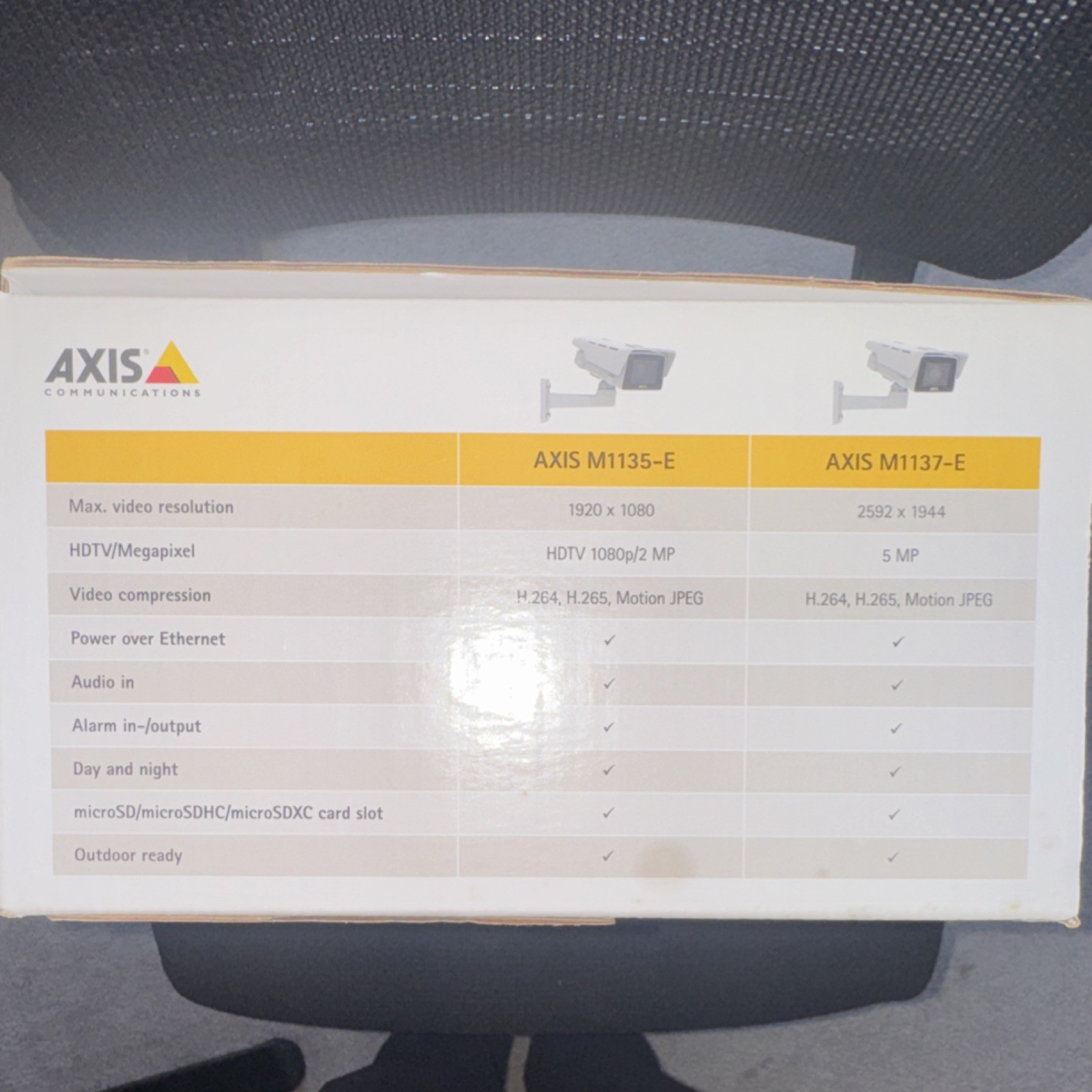 Axis AXIS M1137-E IP Network Camera 2592×1944 Outdoor Weatherproof Ethernet