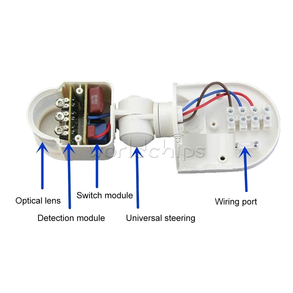 AC110-240V Wall Surface Mounted Waterproof Body Infrared Inductive Switch Sensor