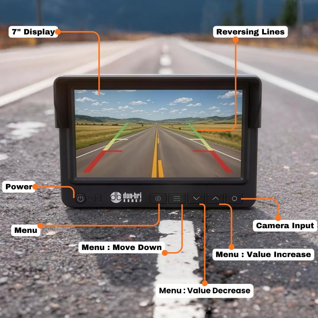 7″ 1080P Professional Backup Camera System for Commercial Trucks, RVs, Heavy…