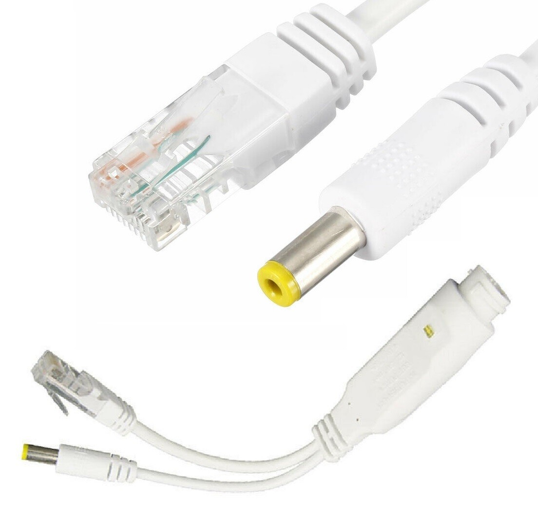 POE Splitter Waterproof Power Over Ethernet Splitter Adapter DC 18-60V to 12V