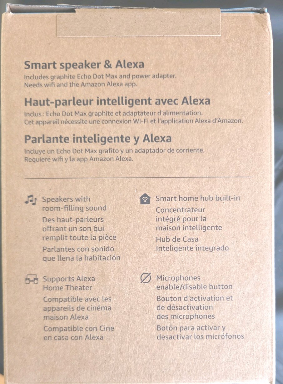 Amazon Echo Dot Max 2025 Newest Model Smart Speaker for Alexa+ MA49CA Black