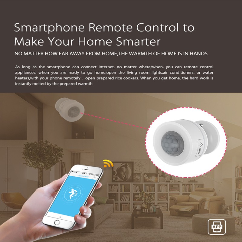 NEO COOLCAM NAS-PD07W WiFi Smart PIR Motion Sensor Infrared Home Security Alarm