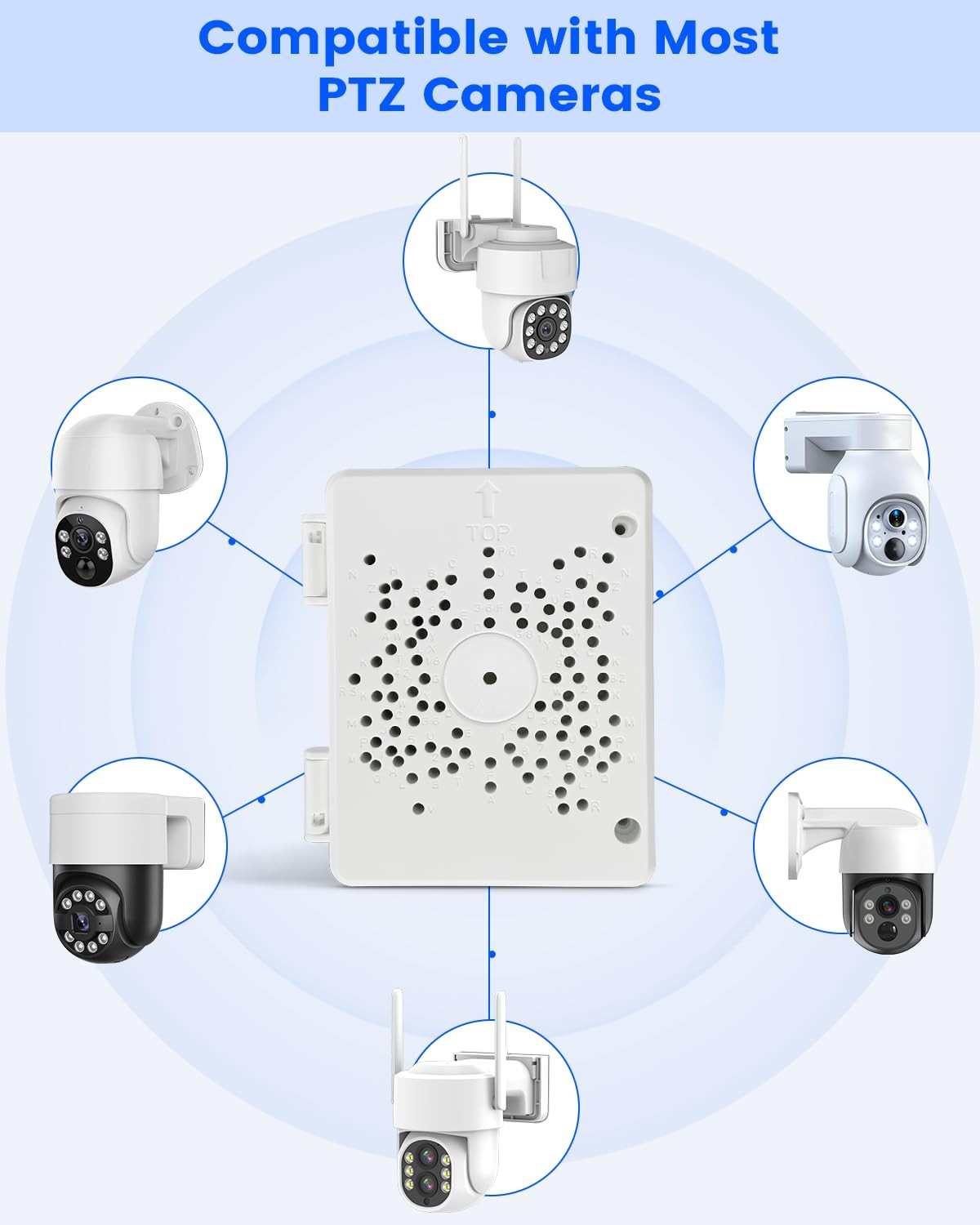 ABS Security Camera Junction Box for PTZ Scurity Camera, Outdoor IP65 Waterpr…