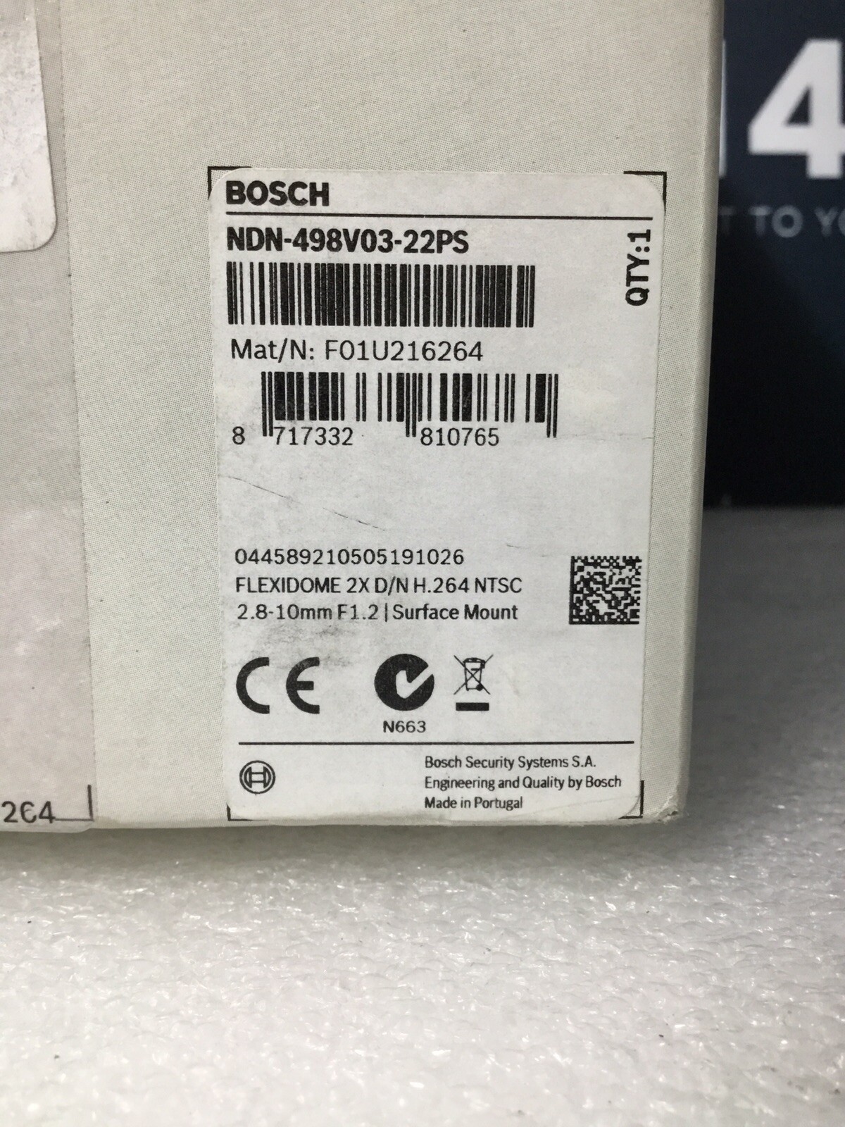 Bosch NDN-498V03-22PS FlexiDome CCTV IP Color Camera W/ 2.8-10mm D/N H.264 NEW!