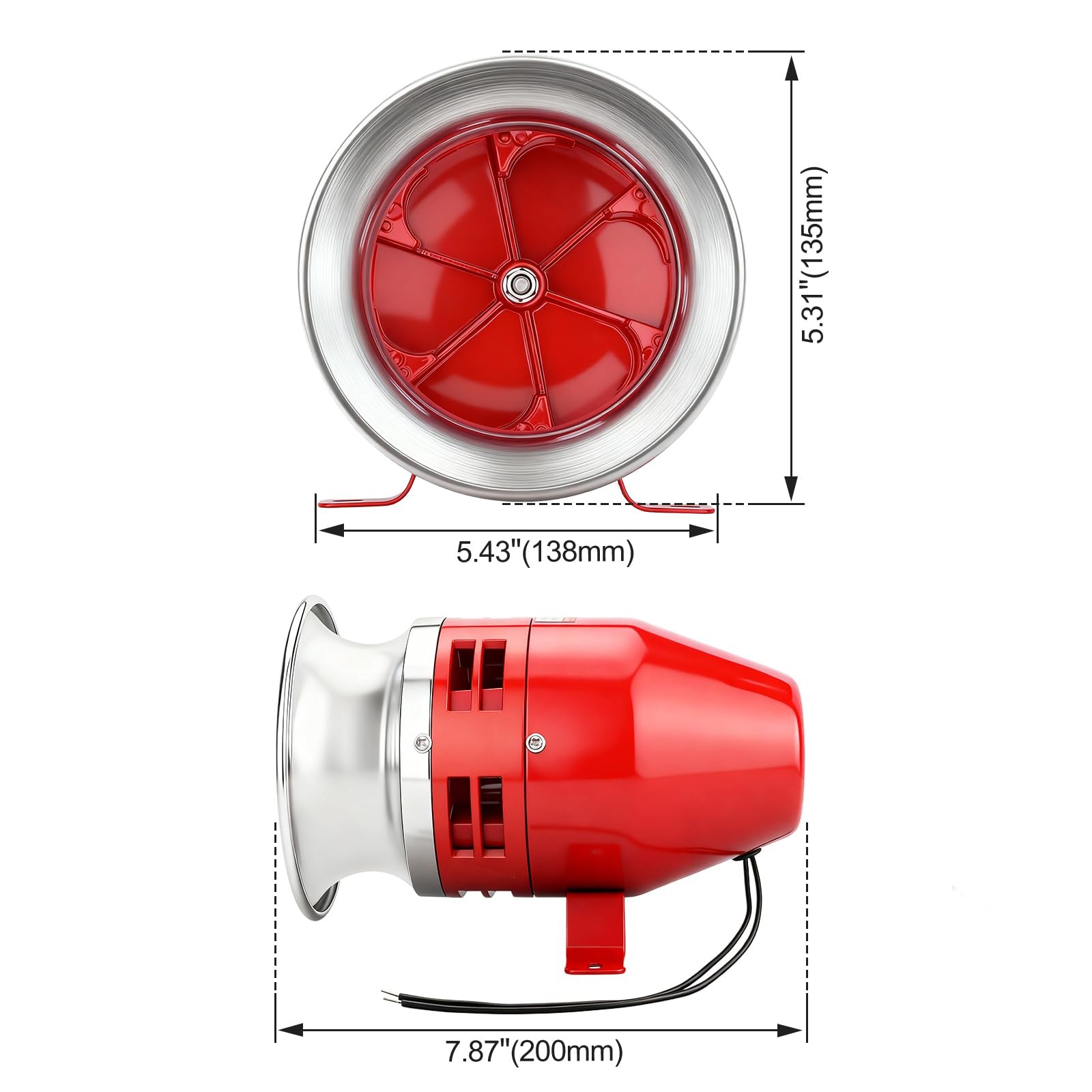 MS-390 110V AC 0.93A Motor Siren – 125dB Industrial Alarm with Metal Housing …