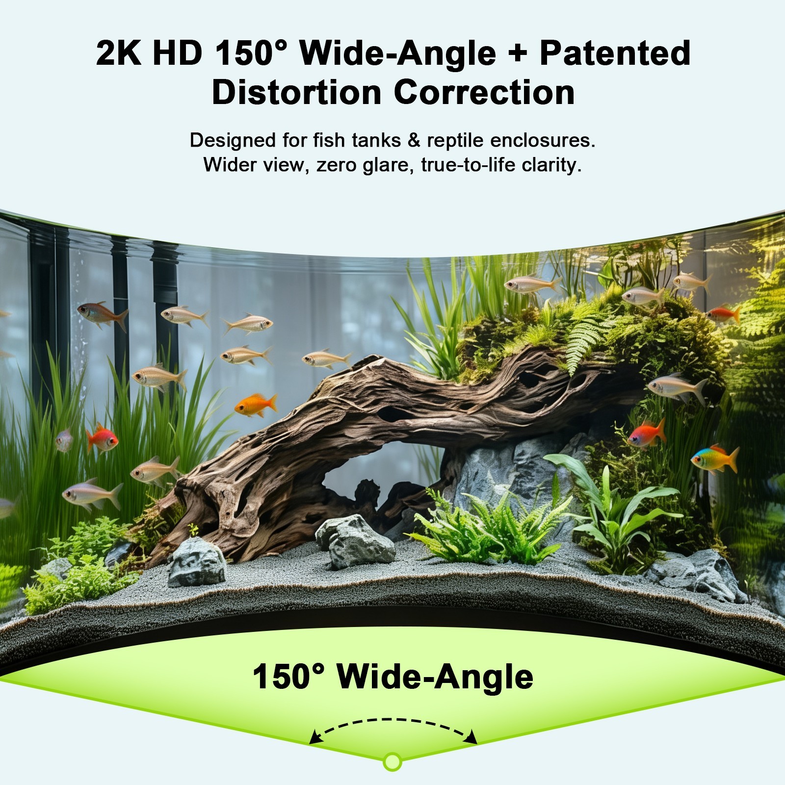 Pet Camera for Aquarium, Reptile & Bird Feeder,24/7 Recording, Easy to Install