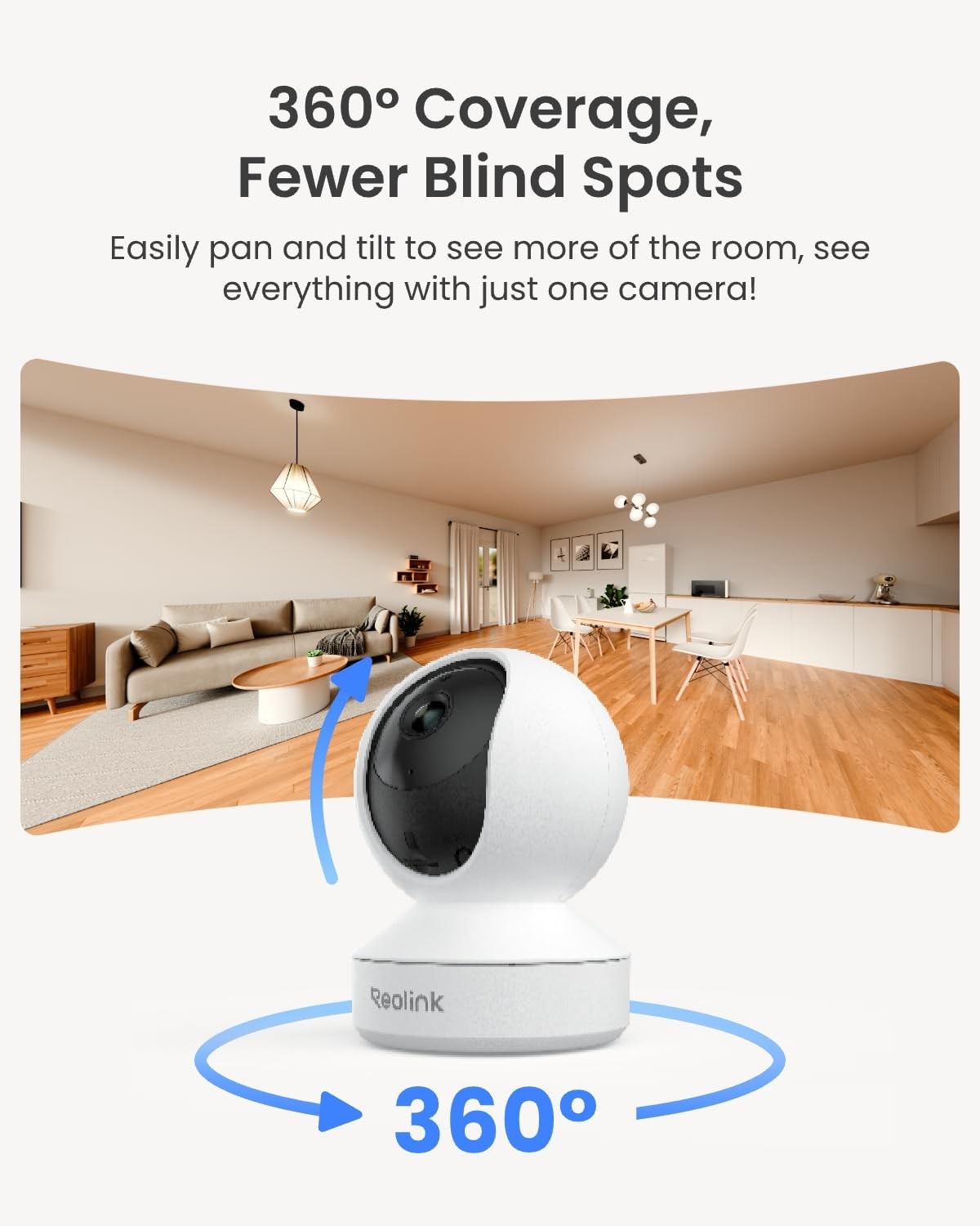 REOLINK Home Security Camera System, E1(2 2 Count (Pack of 1), White-2Pack