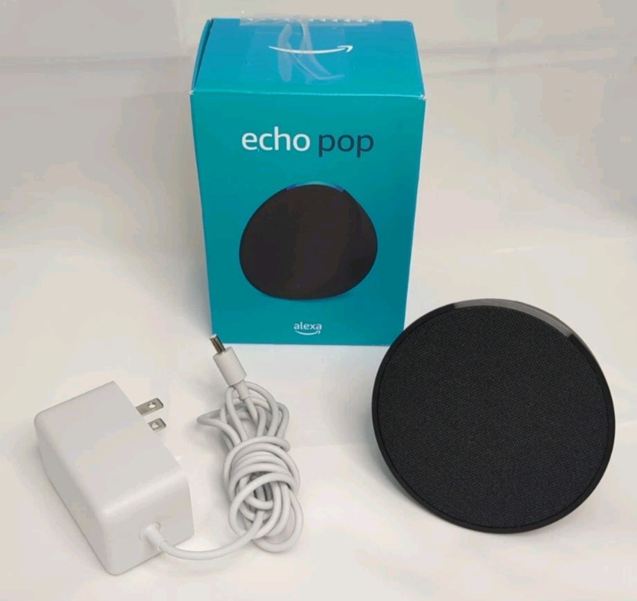 Amazon Echo Pop 1st Gen Alexa Smart Speaker – Charcoal