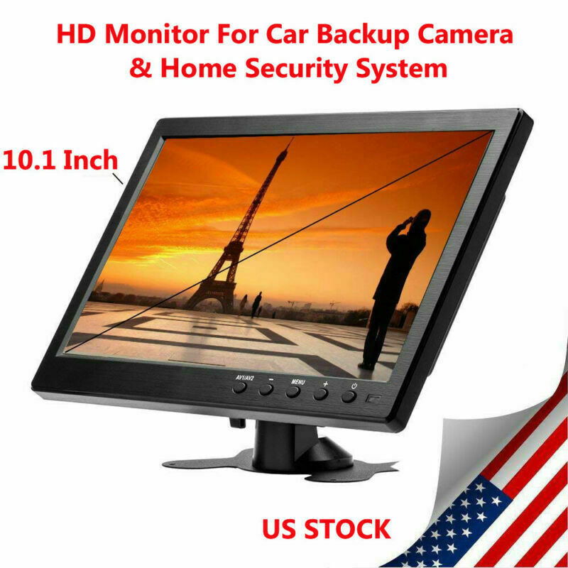 10″ Security Monitor HD LCD HDMI VGA TFT Display Screen Speaker Remote Control