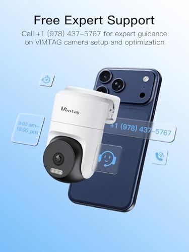 VIMTAG Cameras for Home Security, 2.5K 4MP Black&White 2Pack