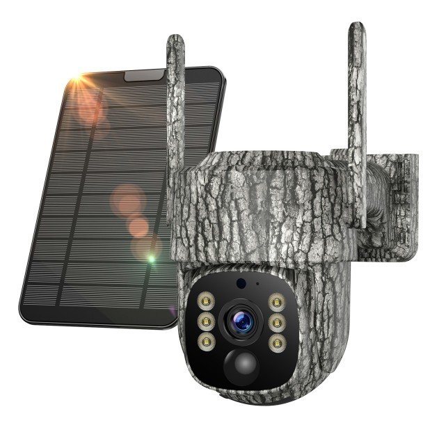 4G LTE Surveillance Camera Outdoor Battery with SIM Card Solar PTZ Trail Camera
