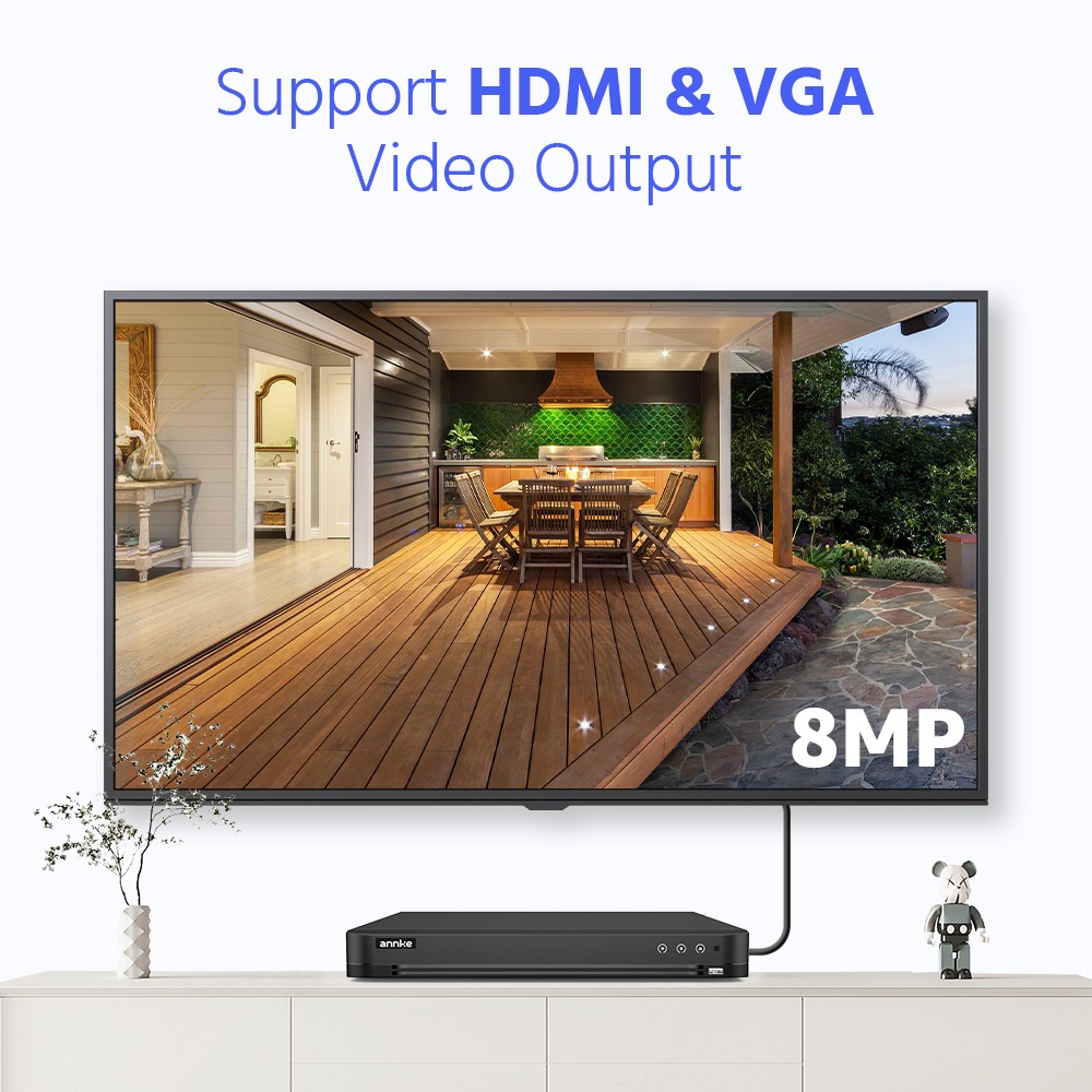 ANNKE 5IN1 16CH HD 8MP DVR Security 4K Video Recorder H.265+ Email Alert Access