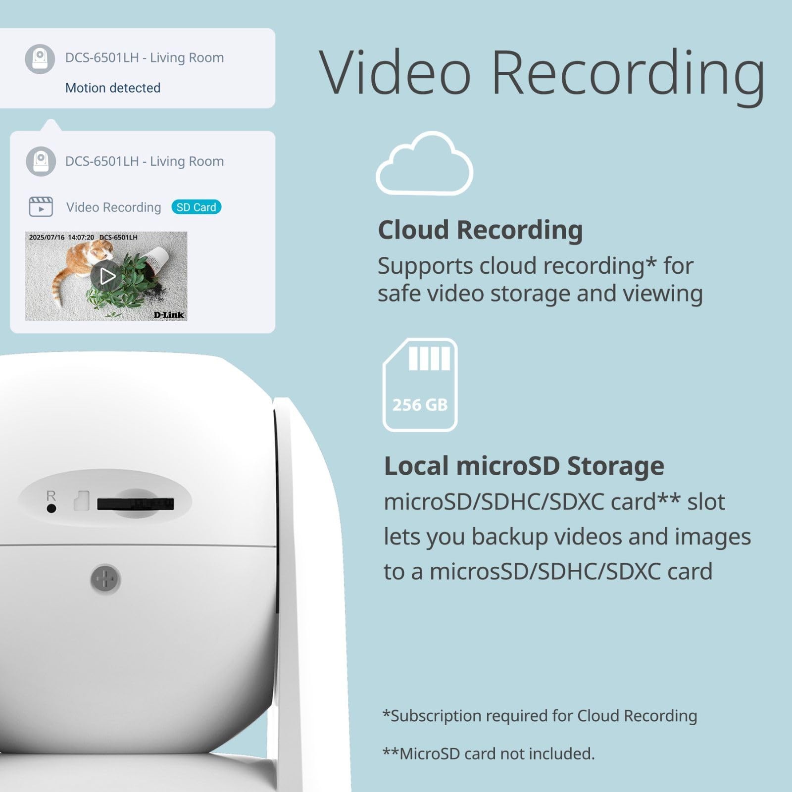 D-Link Indoor Pan & Tilt Wi-Fi Camera w/ 360 Degree View, Full 2K 1296p Resol…