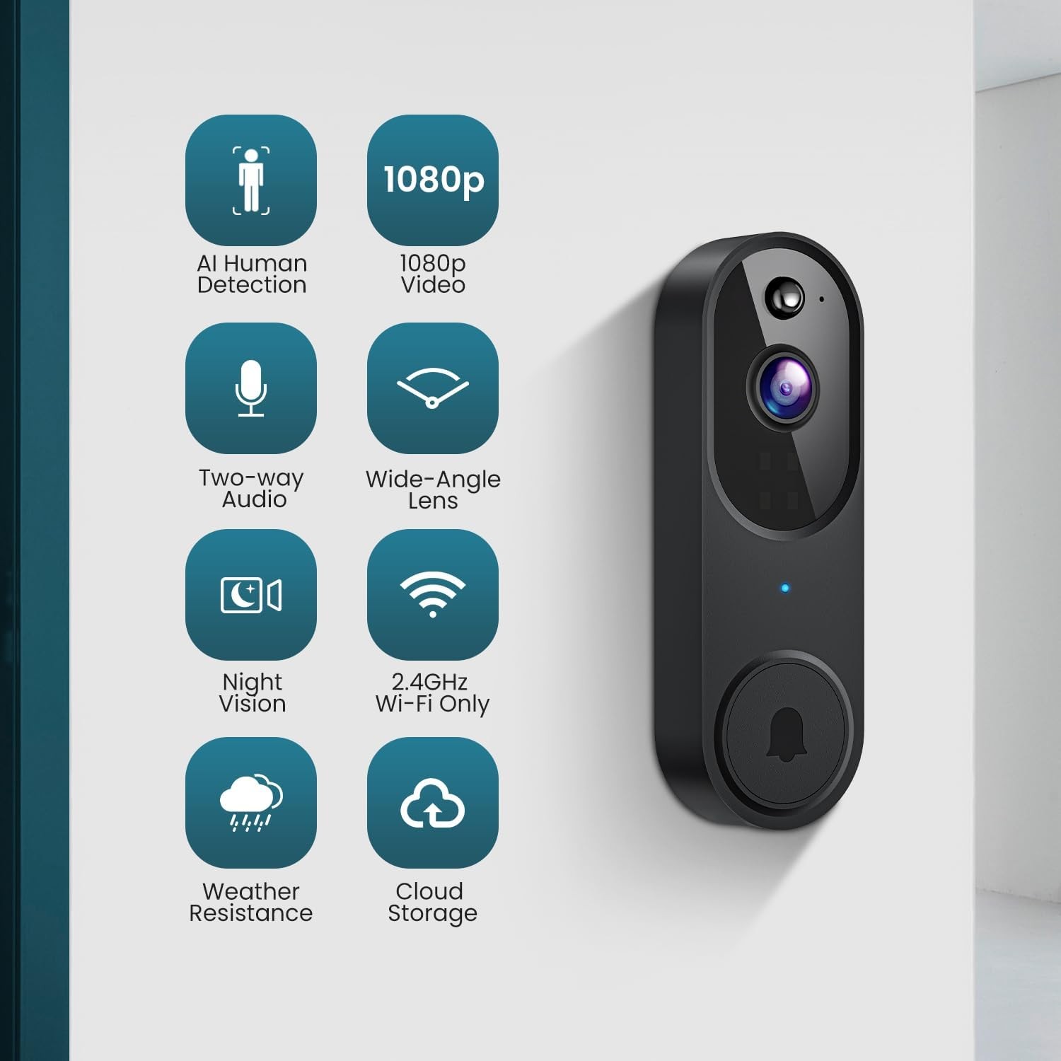 Ring Video Doorbell 1080p HD Camera WI-FI Night Vision Motion Detection Wireless