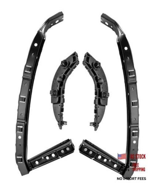 4Pcs Front Left and Right Side Headlight and Bumper Bracket Mount Support