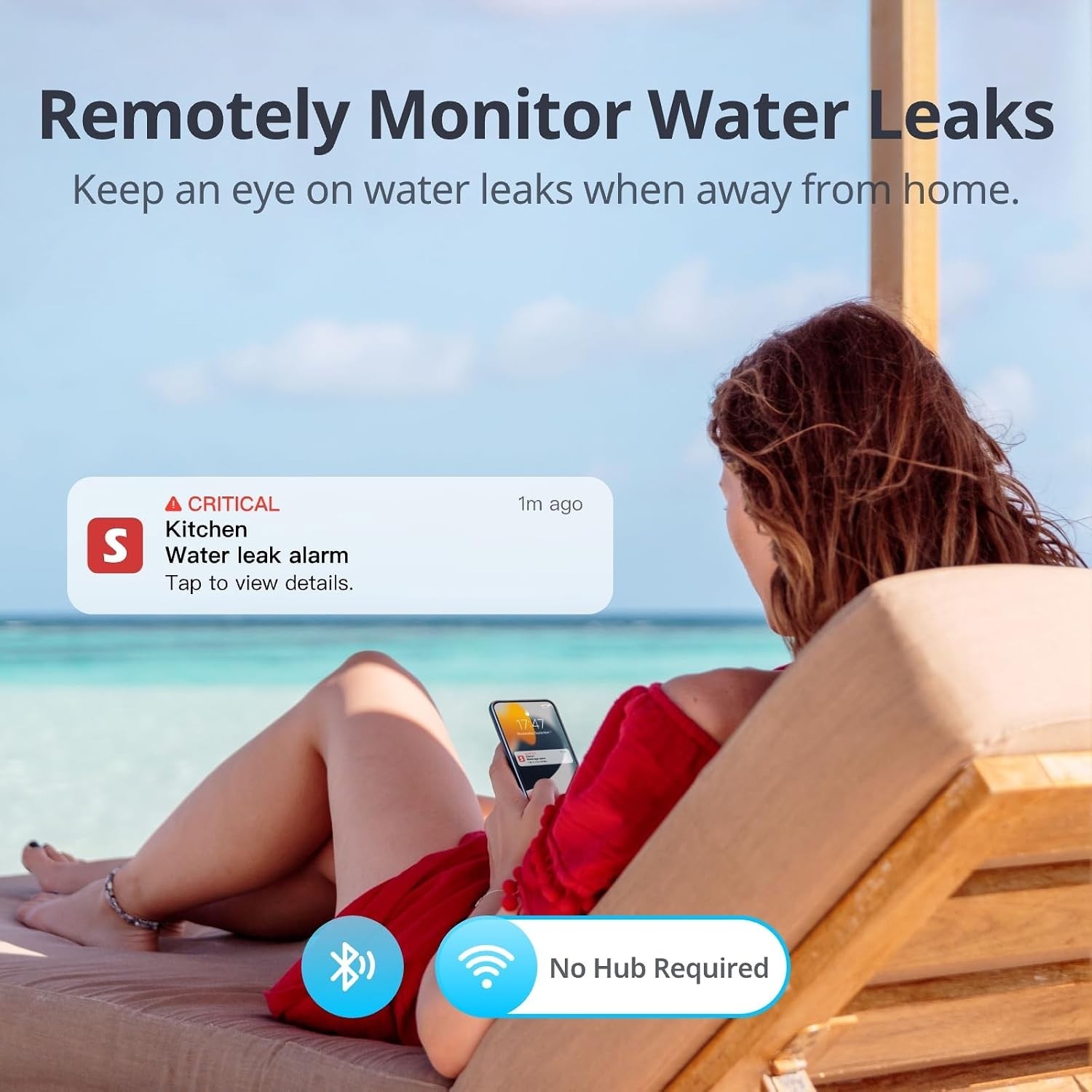 Smart Leak Detector with 100dB Alerts & Waterproof – Battery Powered Safety