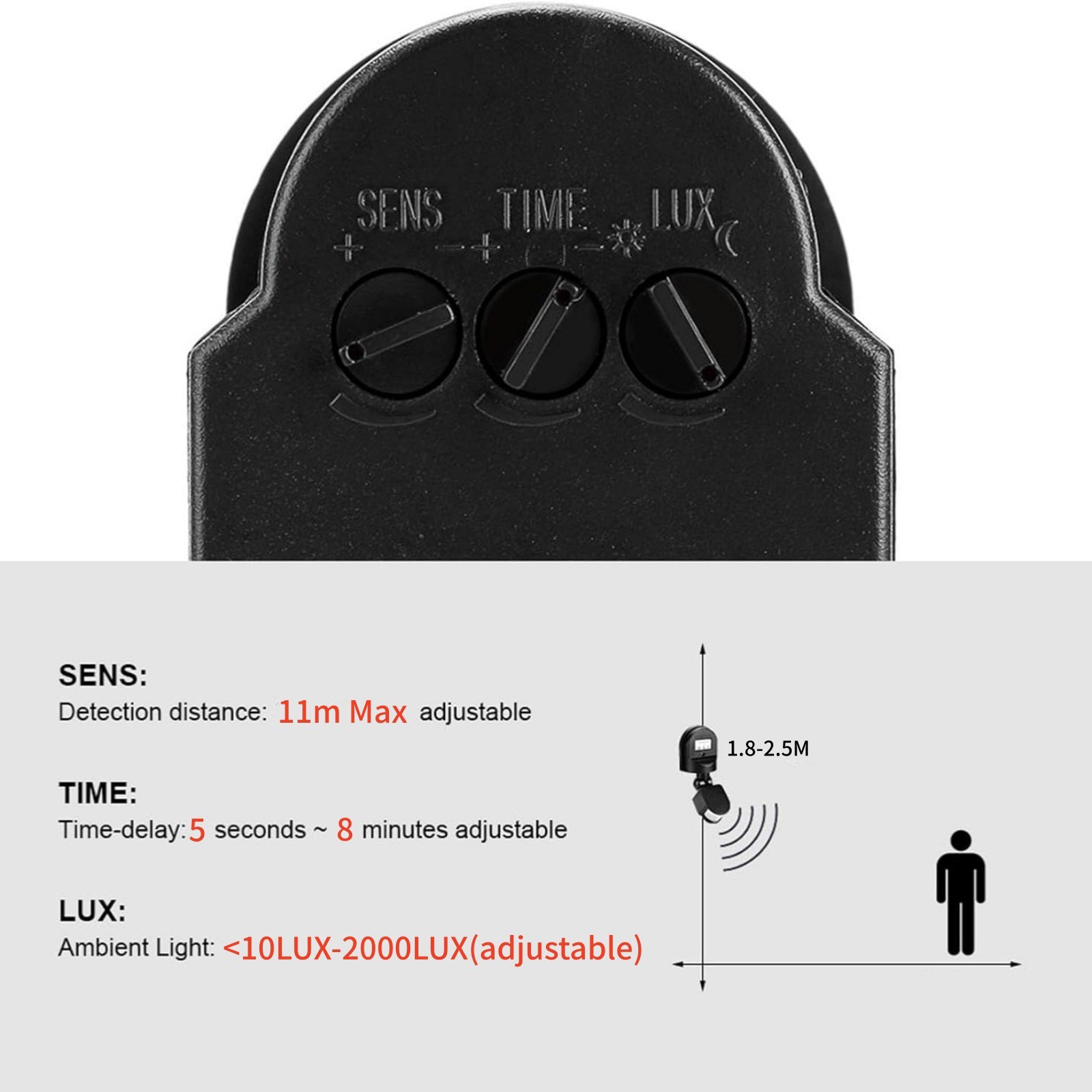 AC 85-265V Brand New Motion Infrared Sensor Switch For Outdoor 180° Detection
