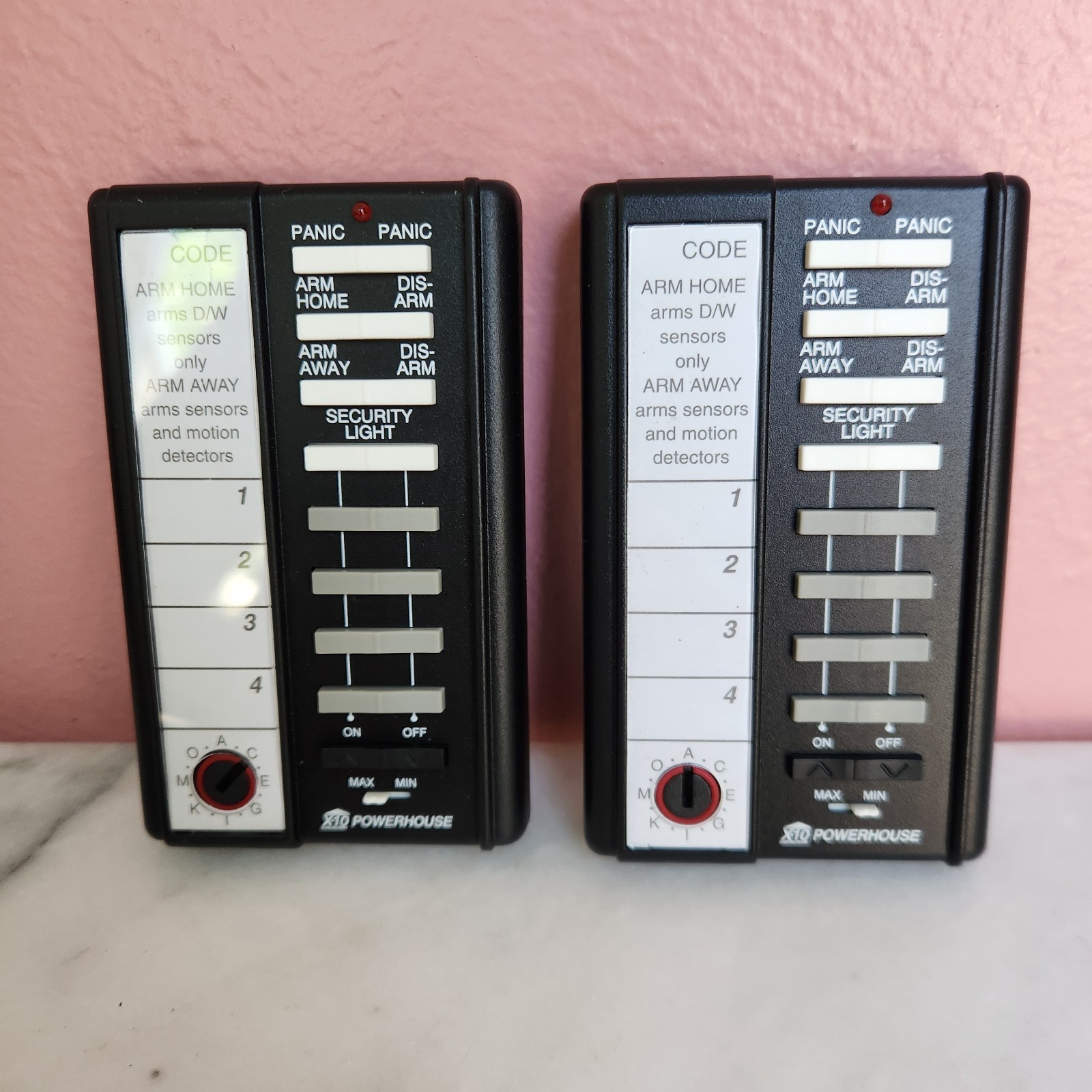Lot of 2 X10 Powerhouse SH624 Security Home Automation Remote Controls Tested