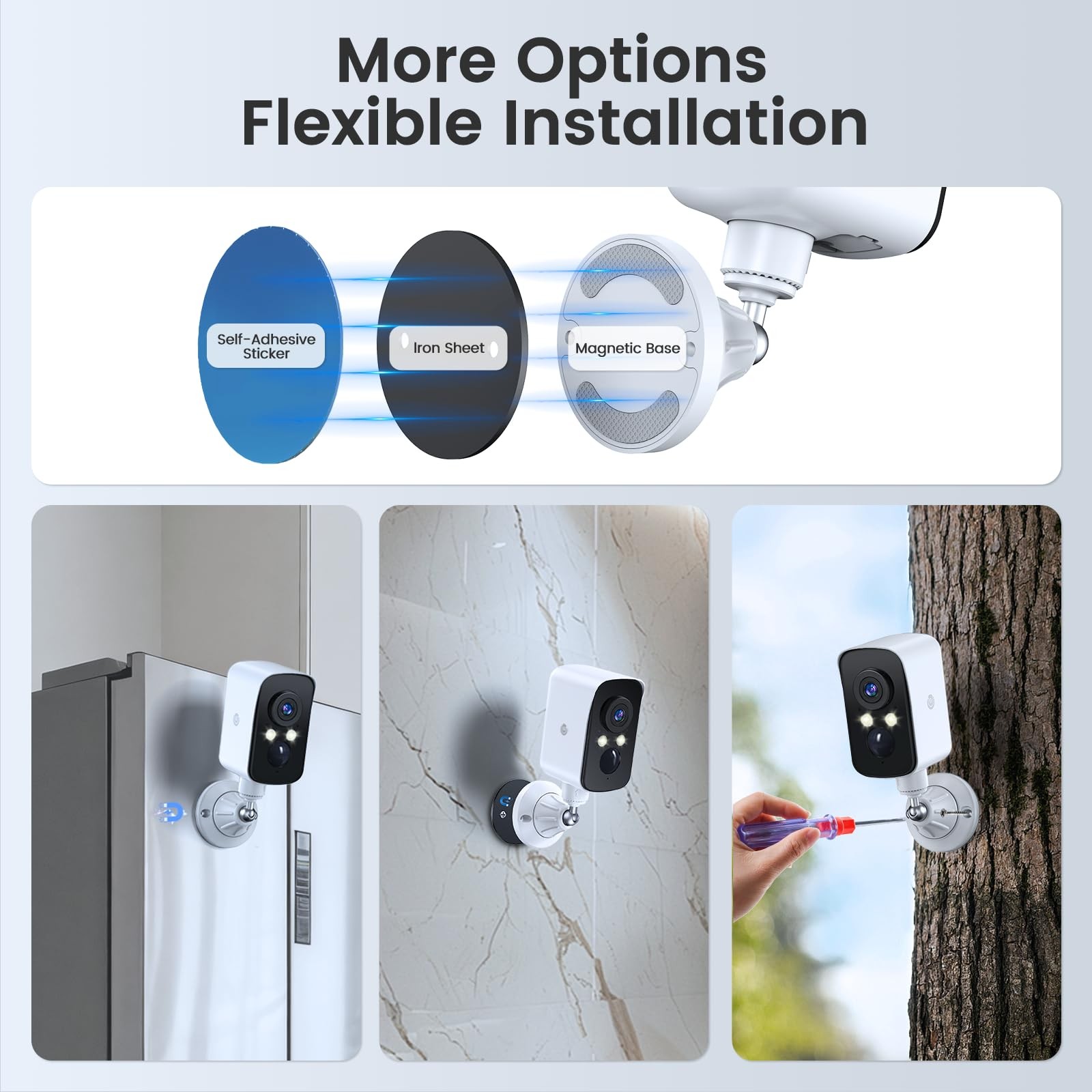 360° View Wireless Outdoor Security Camera, No Subscription Free 7-Day Cloud/…