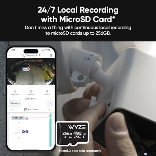 WYZE Floodlight Camera Pro Outdoor Security Camera 180° Wide Motion Detection