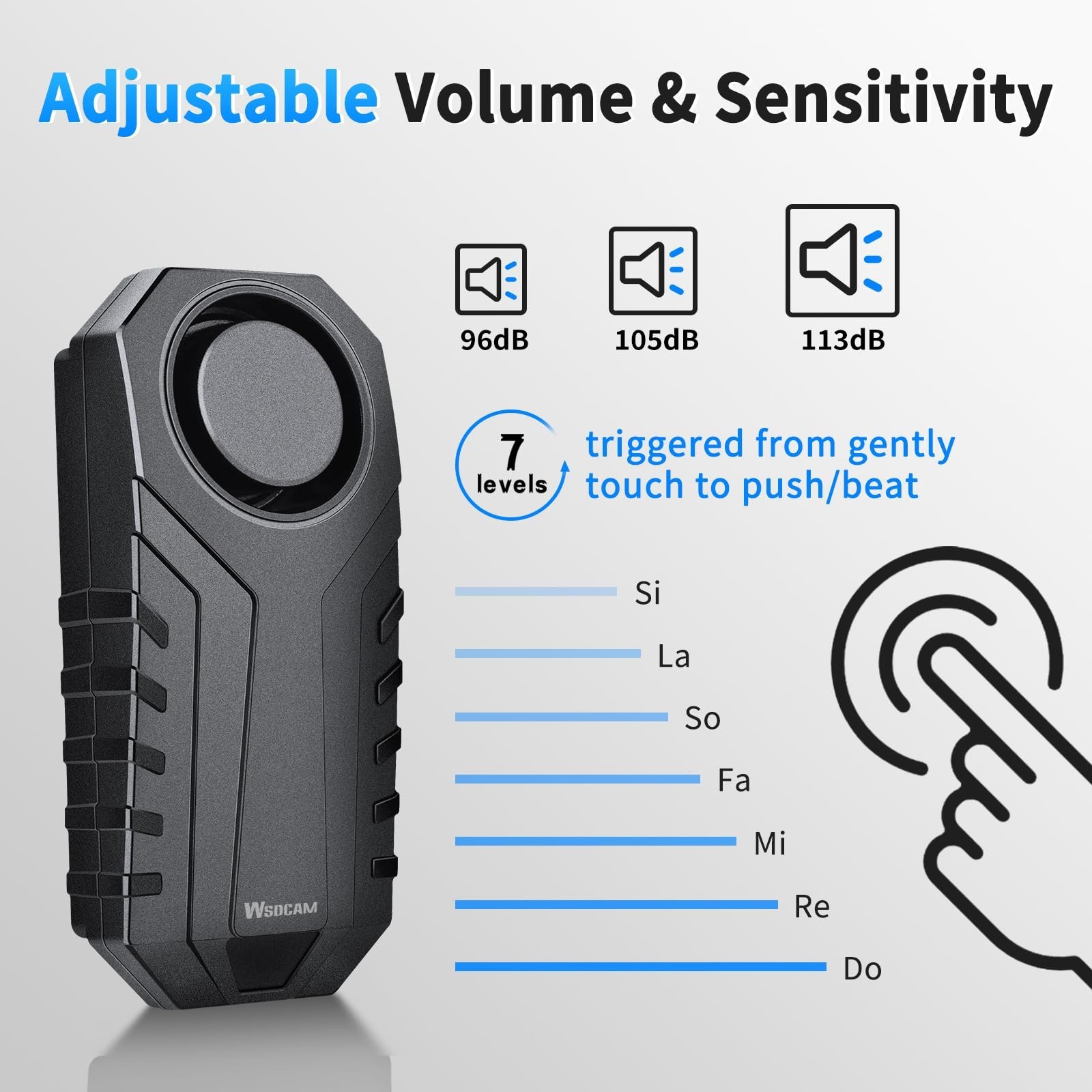Loud 113dB Anti-Theft Vibration Alarm for Electric Bike, Motorcycle, Garage & Mo