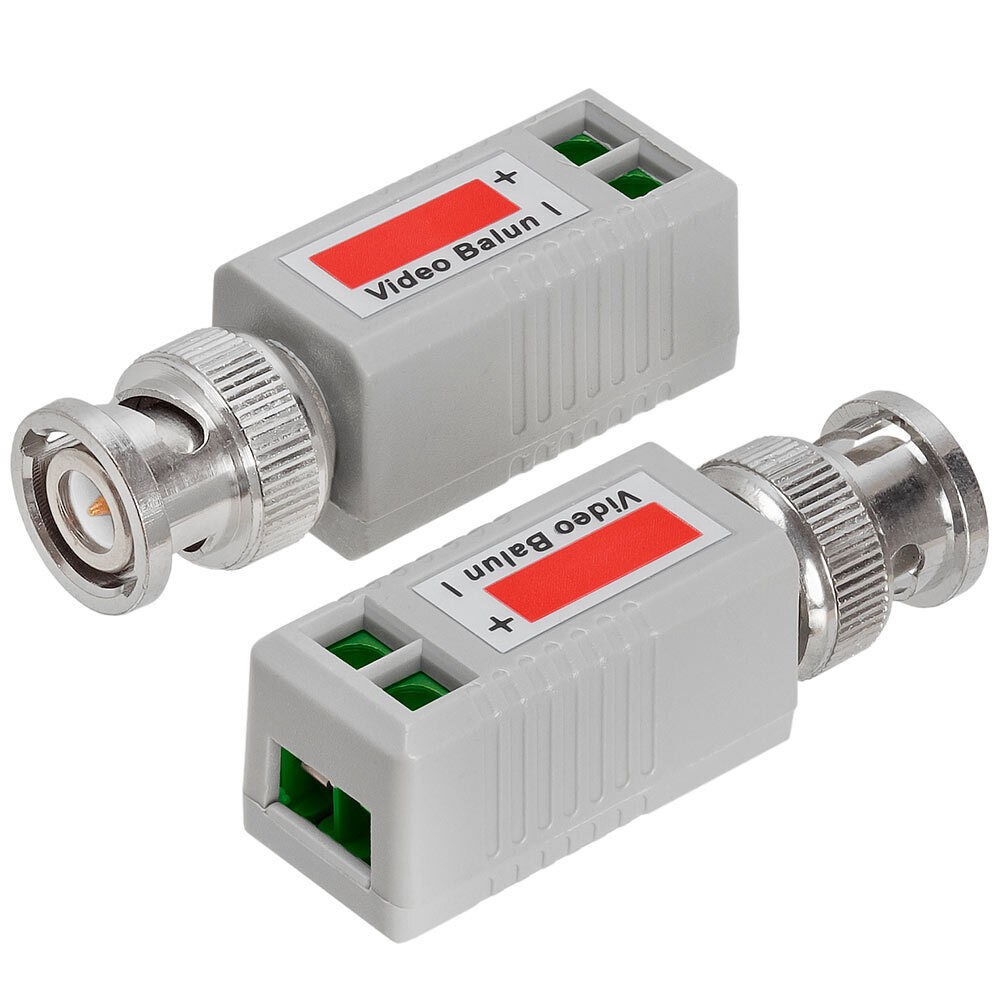 CCTV Coaxial BNC Balun Cat5 Cable Transceiver Adapter Camera Video Balun LOT