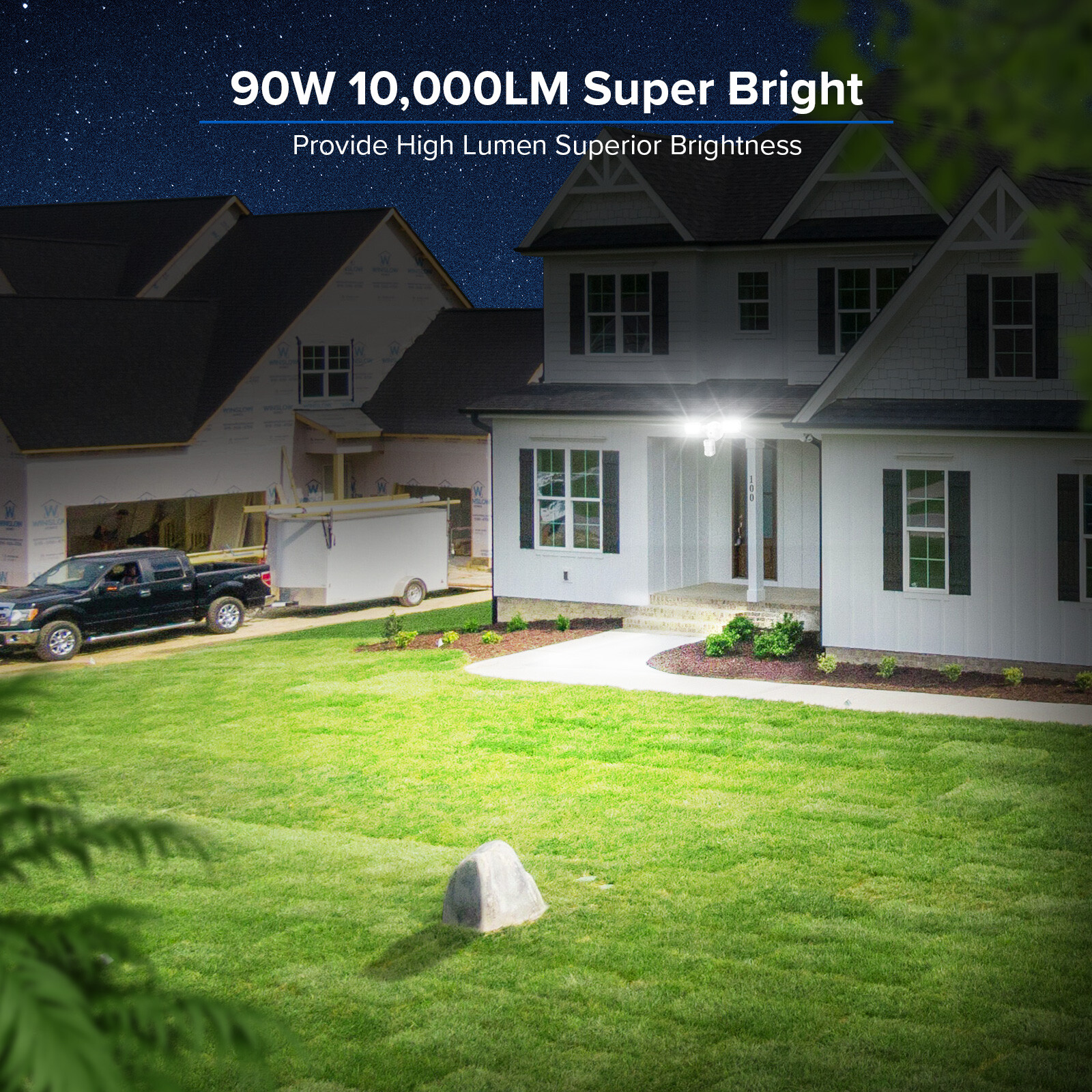 SANSI 4000lm LED Security Light Dusk to Dawn Light Sensor 30W (400W Equiv.) ETL