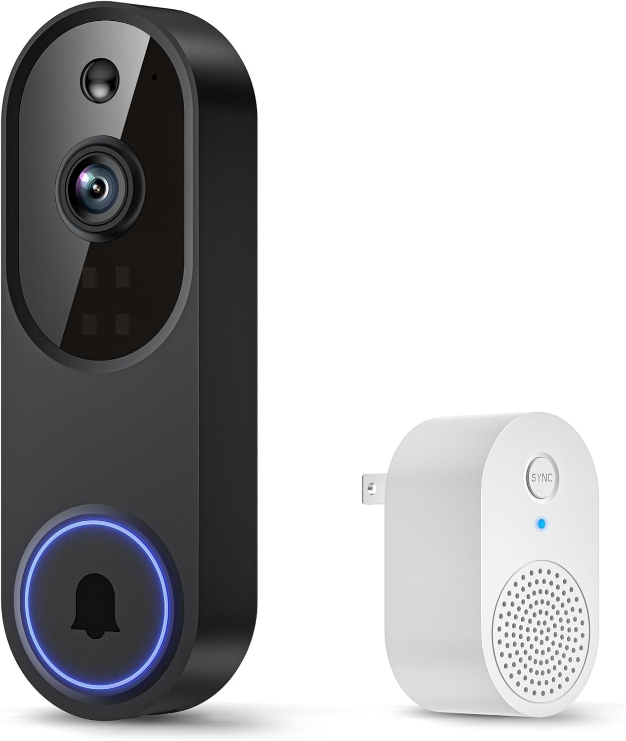 Battery-Powered 1080p Wi-Fi Doorbell with 2-Way Audio and Secure Cloud Storage
