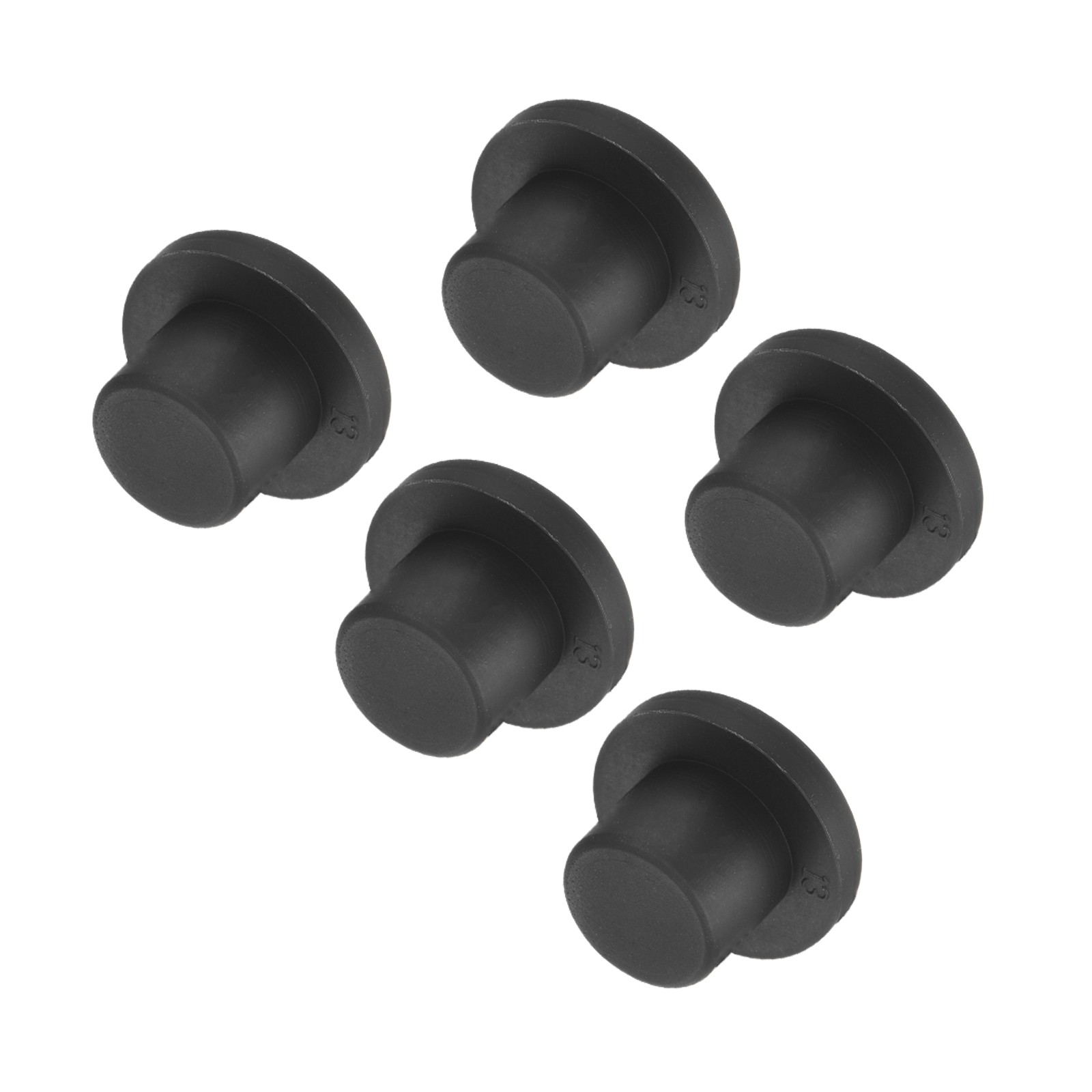 High Temp Silicone Plug t Shape Silicon Stopper Black 21x14x4mm,, 5pcs