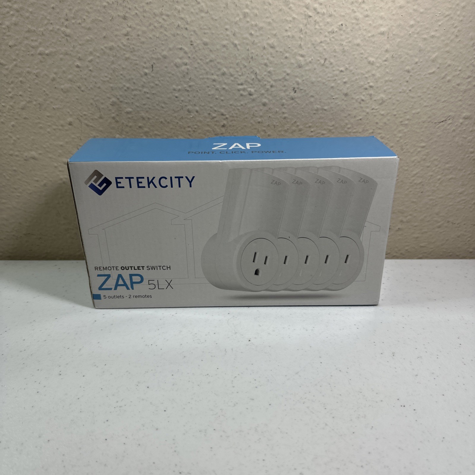 Etekcity ZAP 5LX Remote Outlet Switch 5 Outlets & 2 Remotes Batteries Included